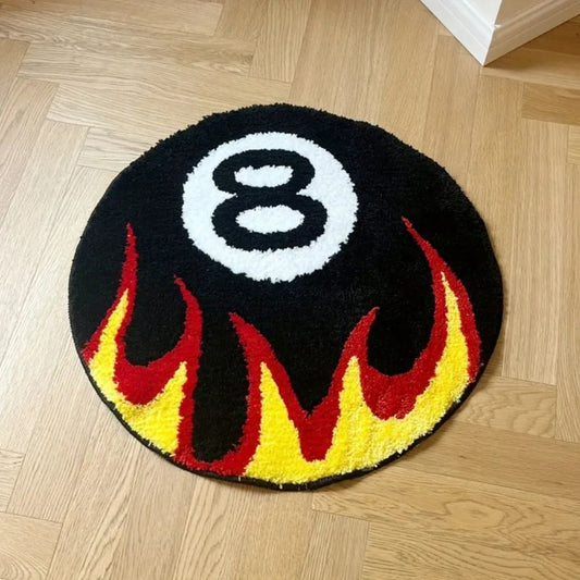 Fire 8 Ball / Rug